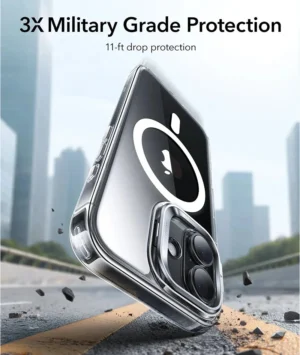 iPhone 17 Bundle Classic Hybrid Magnetic Case (Camera Control, Stash Stand) and Armorite Screen Protector | Clear