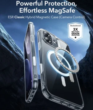 iPhone 17 Classic Hybrid Magnetic Case (Camera Control) | Clear